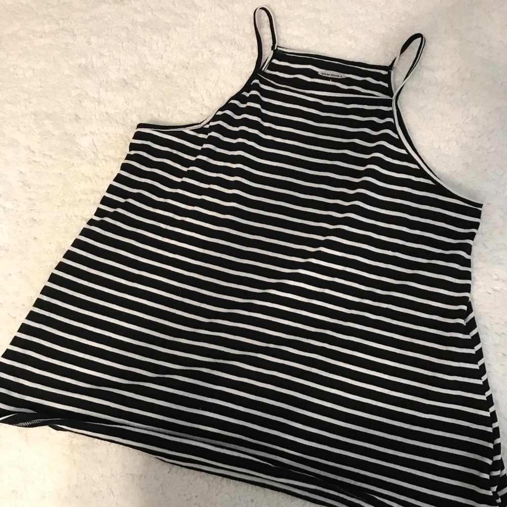Black and White Striped Tank Top